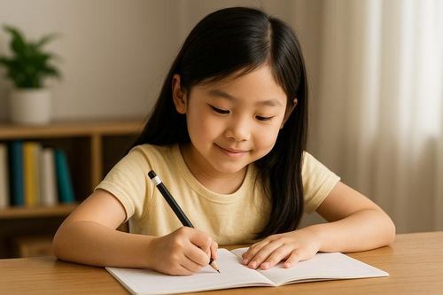 Học sinh lớp 1 viết bài văn tả 'đêm ở quê' khiến dân mạng hết lời khen ngợi