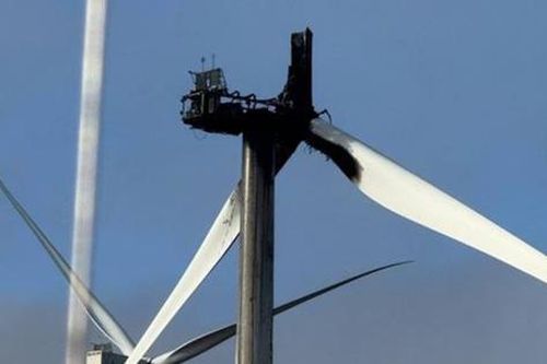Sự cố khiến 'bà hỏa' ghé thăm trang trại điện gió 194MW