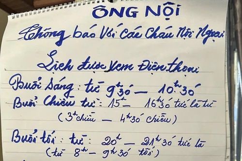 Ông nội tiết lộ về lịch xem điện thoại cho 'khối nghỉ hè' gây sốt