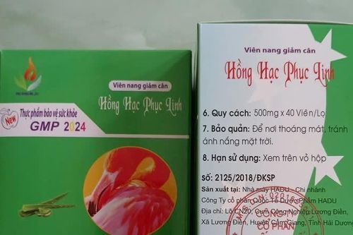 Phát hiện viên nang giảm cân Hồng Hạc Phục Linh có chứa chất cấm Sibutramine