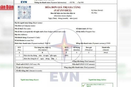 Áp dụng mẫu hóa đơn tiền điện mới từ ngày 1/6