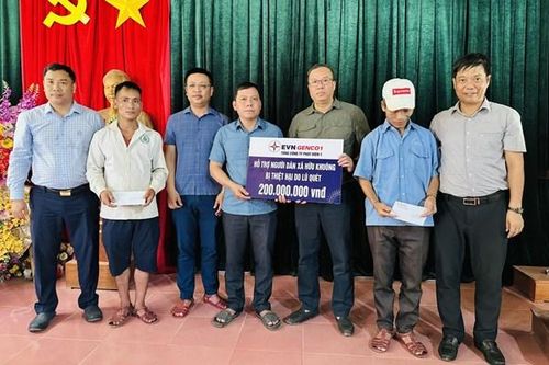 Tổng công ty Phát điện 1 kịp thời hỗ trợ 400 triệu đồng cho vùng lũ Tương Dương