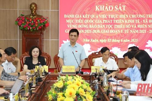 Hội đồng Dân tộc của Quốc hội khảo sát việc thực hiện Chương trình 1719 tại Như Xuân