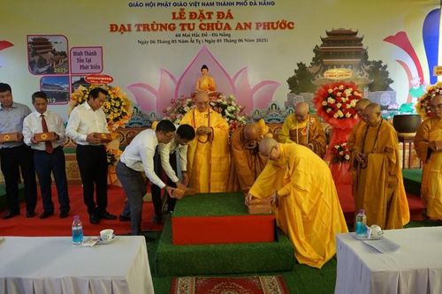 Đà Nẵng: Lễ đặt đá đại trùng tu chùa An Phước