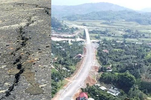 Chủ đầu tư lên tiếng về các vết nứt trên đường nối cầu Làng Giàng ở Lào Cai