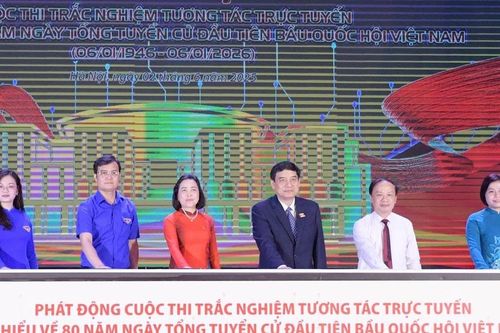Phó Chủ tịch Quốc hội Nguyễn Thị Thanh dự Lễ phát động Cuộc thi tìm hiểu về 80 năm Ngày Tổng tuyển cử đầu tiên bầu Quốc hội Việt Nam