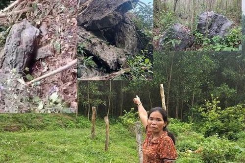 Dân bản thấp thỏm lo lắng đá lăn từ đồi cao xuống đè nhà