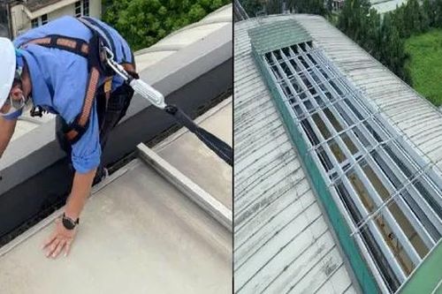 Cận cảnh 'vá' mái nhà ga tàu Cát Linh - Hà Đông