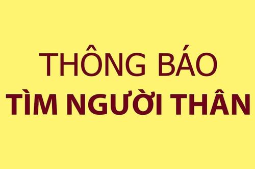 Thông báo tìm người thân