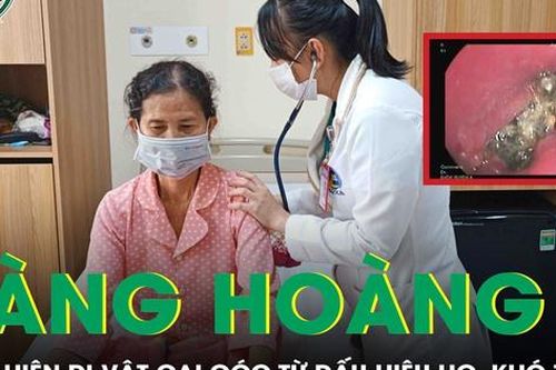 Dị vật gai góc kẹt trong phế quản khiến người phụ nữ khó thở kéo dài