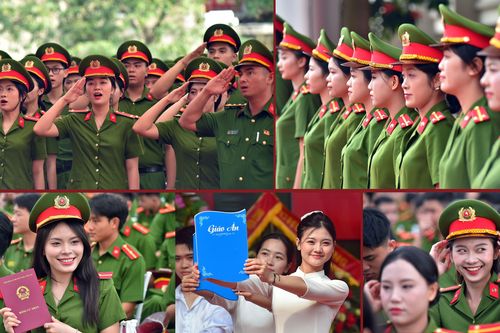Tân nữ sỹ quan Cảnh sát Nhân dân rạng ngời ngày tốt nghiệp