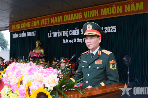 Trung tướng Phạm Trường Sơn: Trường Cao đẳng Trinh sát phải chú trọng huấn luyện chuyên ngành tình báo