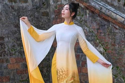 Đưa hình ảnh Phố Hiến lên áo dài