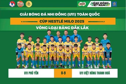U11 Việt Hùng Thanh Hóa thắng trận ra quân tại vòng loại Giải Nhi đồng toàn quốc 2025 với tỷ số không tưởng