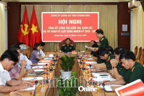 Đảng ủy Quân sự tỉnh tổng kết công tác kiểm tra, giám sát và kỷ luật trong Đảng nhiệm kỳ 2020 - 2025