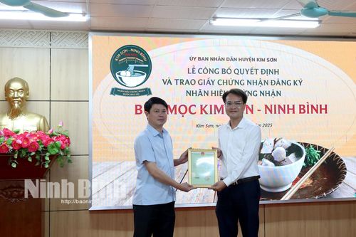 Công bố chứng nhận đăng ký nhãn hiệu 'Bún mọc Kim Sơn - Ninh Bình'