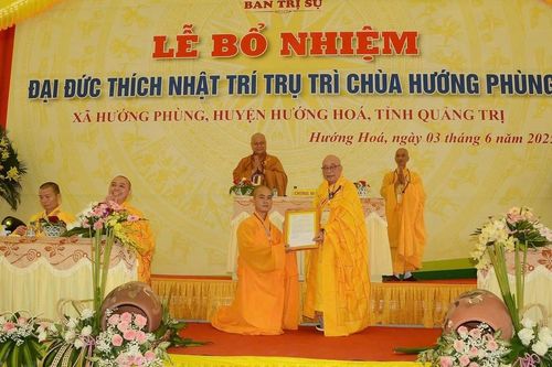 Quảng Trị: Bổ nhiệm Đại đức Thích Nhật Trí làm trụ trì chùa Hướng Phùng