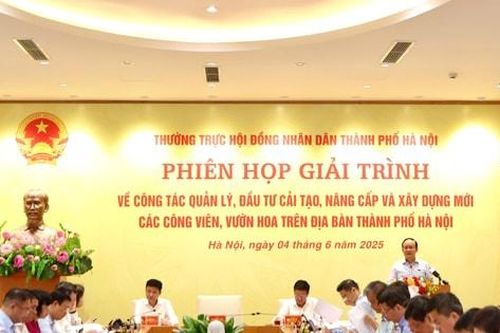 Phiên họp giải trình về công tác quản lý, đầu tư cải tạo, nâng cấp và xây dựng mới các công viên, vườn hoa