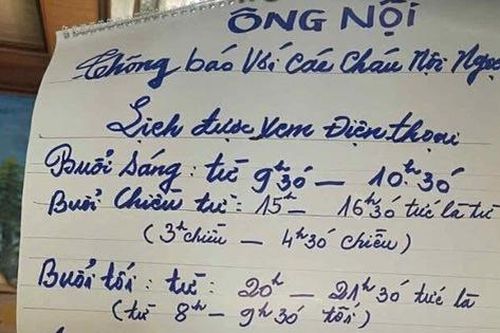 Ông nội ở Thái Bình tung bảng nội quy 'cứng như thép', lũ 'khối nghỉ hè' đọc xong chỉ biết lặng thinh