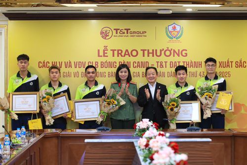 Bóng bàn CAND-T&T nhận thưởng lớn