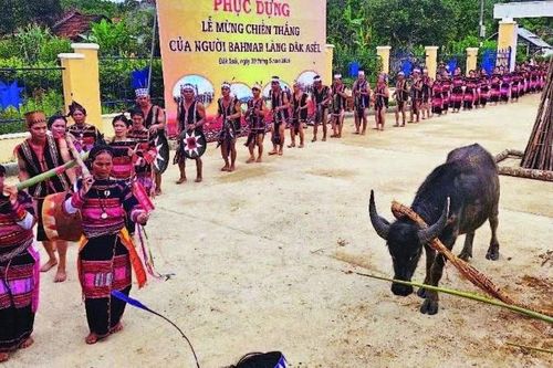 Lễ Mừng chiến thắng-Lời hứa trả ơn thần linh của người Ba Na tại làng Đăk Asêl