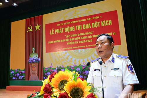Cán bộ, chiến sĩ Bộ tư lệnh Vùng Cảnh sát biển 1 thi đua lập công dâng Đảng