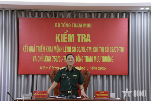 Bộ Tổng Tham mưu kiểm tra công tác phòng không tại Bộ tư lệnh Vùng Cảnh sát biển 4