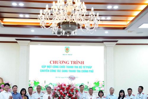 Lãnh đạo Bộ Tư pháp gặp mặt công chức nhận nhiệm vụ mới tại Thanh tra Chính phủ