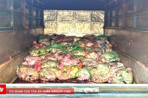 Phát hiện 1,3 tấn nội tạng bẩn