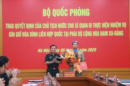 Việt Nam cử thêm sĩ quan tham gia gìn giữ hòa bình