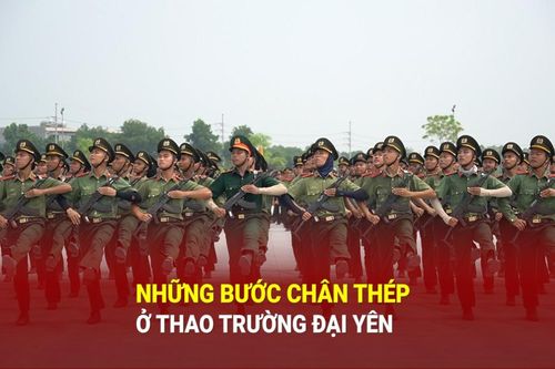 Những 'bước chân thép' của chiến sĩ Công an nhân dân trên thao trường Đại Yên