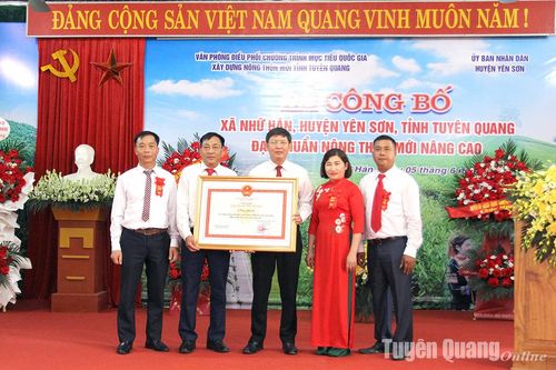 Xã Nhữ Hán đạt chuẩn nông thôn mới nâng cao