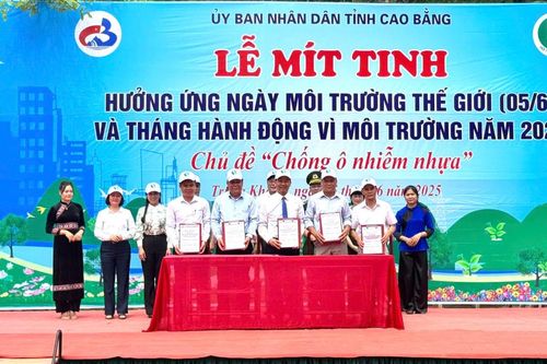 Mít tinh hưởng ứng Ngày Môi trường thế giới và Tháng hành động vì môi trường năm 2025