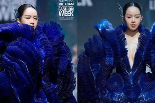 Hoa hậu Thanh Thủy xử lý cực khéo dù gặp bất lợi khi mở màn show thời trang