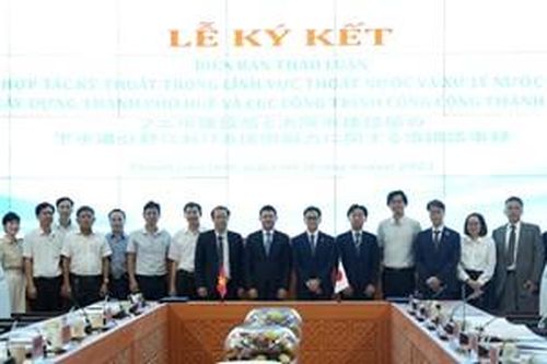 Ký kết biên bản thảo luận về hợp tác xử lý nước thải