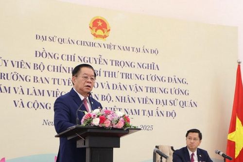 Trưởng Ban Tuyên giáo và Dân vận Trung ương Nguyễn Trọng Nghĩa thăm làm việc tại Ấn Độ