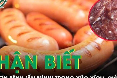 Nhận biết thịt lợn bệnh 'ẩn mình' trong xúc xích, giò chả