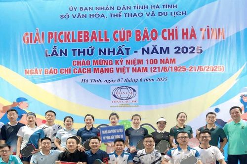 Gần 100 VĐV tranh tài Giải Pickleball Cúp Báo chí Hà Tĩnh lần thứ Nhất