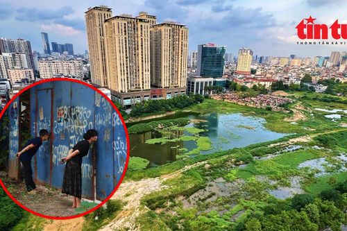Cận cảnh dự án công viên rộng 10 ha quây tôn bỏ hoang ở Hà Nội