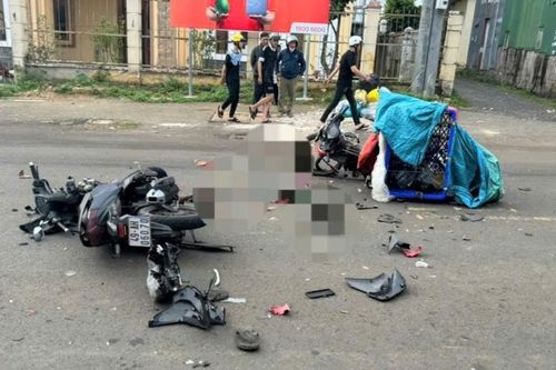 Hai xe máy tông nhau, một người tử vong, một người trọng thương