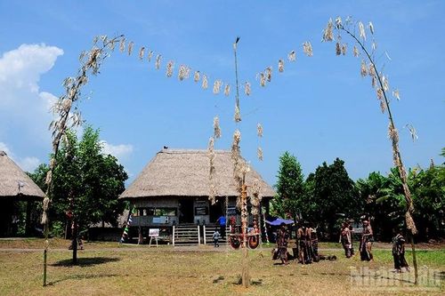 Độc đáo nghệ thuật trang trí cây nêu của đồng bào Cơ Tu