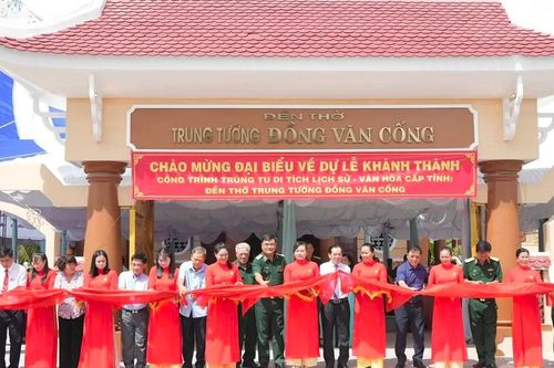 Khánh thành công trình trùng tu Đền thờ Trung tướng Đồng Văn Cống tại Bến Tre