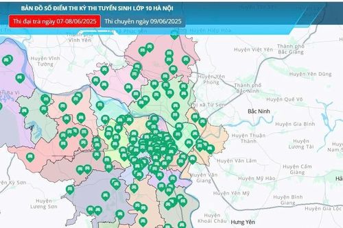 Hà Nội dùng bản đồ số để giúp học sinh không bị nhầm điểm thi