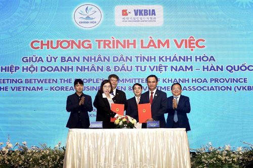 Lãnh đạo tỉnh Khánh Hòa làm việc với Hiệp hội Doanh nhân và Đầu tư Việt Nam - Hàn Quốc
