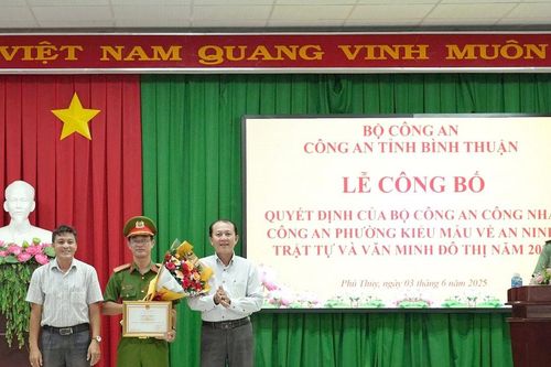 Bình Thuận Nhân đôi chỉ tiêu mô hình Công an phường kiểu mẫu
