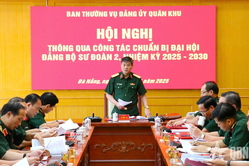 Quân khu 5 thông qua công tác chuẩn bị Đại hội Đảng bộ Sư đoàn 2 nhiệm kỳ 2025-2030