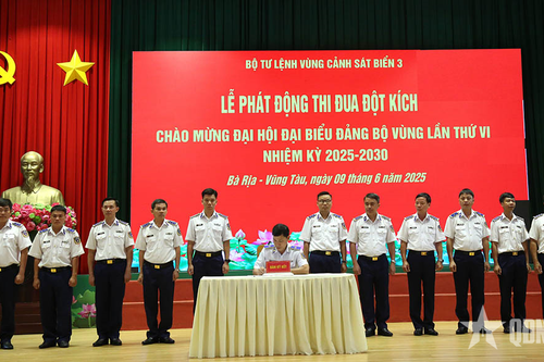 Bộ tư lệnh Vùng Cảnh sát biển 3 phát động đợt thi đua đột kích