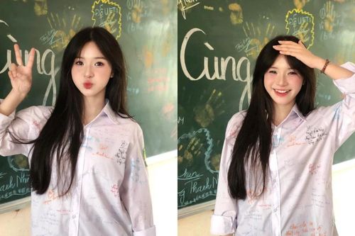 Nữ sinh viral với loạt ảnh tổng kết năm học 'đốn tim'