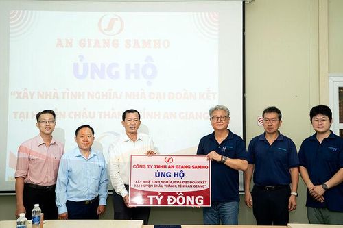 Công ty TNHH An Giang Samho hỗ trợ 1 tỷ đồng xây dựng nhà ở huyện Châu Thành