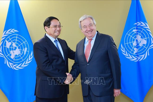 Thủ tướng Phạm Minh Chính gặp Tổng thư ký Liên hợp quốc Antonio Guterres